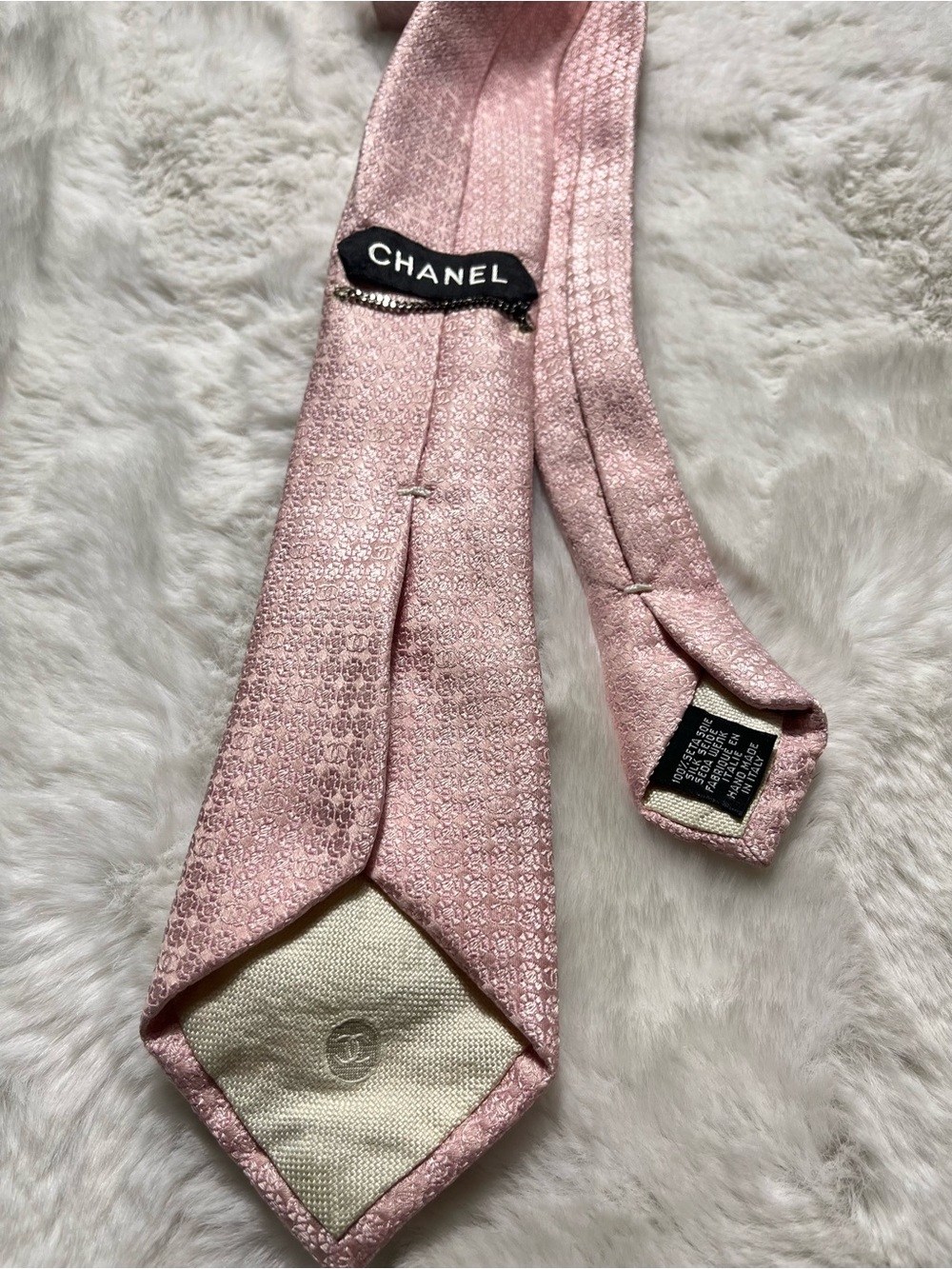 CHANEL  Cherry Blossom Pink Necktie